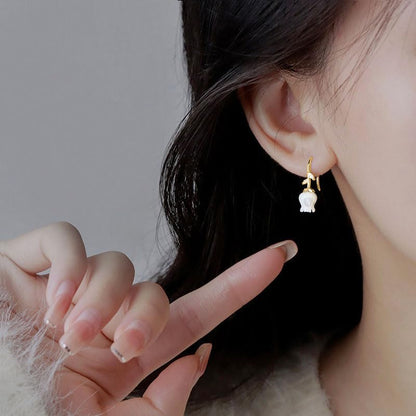 Reffeer Solid 925 Sterling Silver Flower Crawler Cuff Earrings Wraps for Women Teen Girls Flower Wrap Earrings Climber (B-18K Gold)