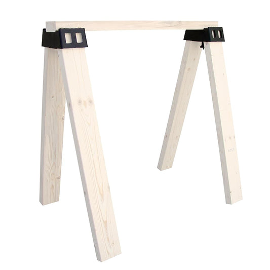 POWERTEC Sawhorse Brackets, Set of 2 Saw Horse Brackets w/ 500Lbs Capacity, Heavy Duty Brackets for Use with 2x4 Lumber, Construction Tools for Carpenter, Contractors (71026V)