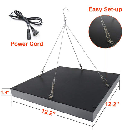 Hytekgro LED Grow Light 225 LEDs Plant Lights Red Blue White Panel Growing Lamps for Indoor Plants Seedling Vegetable and Flower (2 Pack)