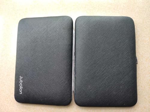 Manicure Set, Jubolion 19pcs Stainless Steel Professional Nail Clippers Pedicure Set with Black Leather Storage Case, Portable Grooming Kit for Travel or Home, Perfect Gifts Women and Men (Black)