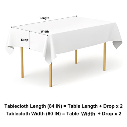 misaya Rectangle Waterproof Vinyl Table Cloth, Buffalo Flannel Backed Tablecloth, Wipeable Plastic Table Cover for Dinner, Kitchen, Outdoor (60" x 84", Black and White)