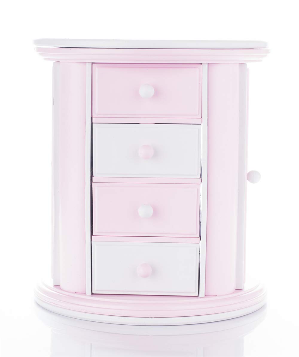 Renawe Girls Musical Jewelry Box Necklace Storage Accessories Gifts Cute Kids Jewelry Boxes for Little Girl Toddler Children Jewelry Organizer Best Girls Birthday Gift Stuff Child Music Jewelry Box