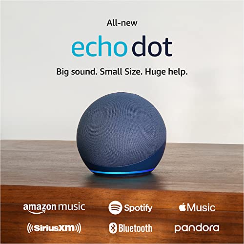 Amazon Echo Dot (newest model), Vibrant sounding Alexa speaker, Great for bedrooms, dining rooms and offices, Deep Sea Blue