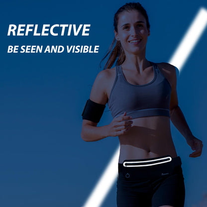 AIKENDO Slim Running Belt Fanny Pack,Runners Waist Pouch Bag Exercis Gym Waist Pack,Jogging Belt,Workout Running Accessories Phone Holder for Running