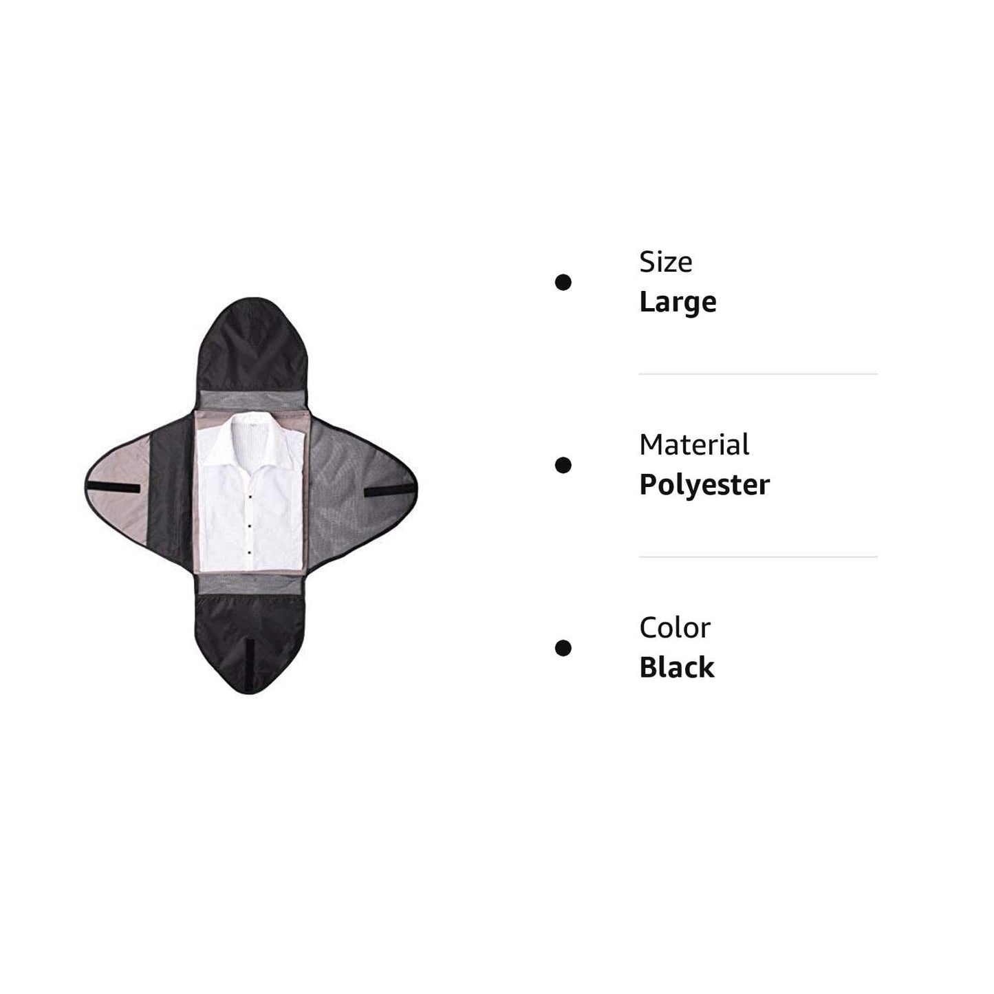 Garment Packing Folder For Travel Clothes Organizer Travel Garment Bag Luggage Accessory Black