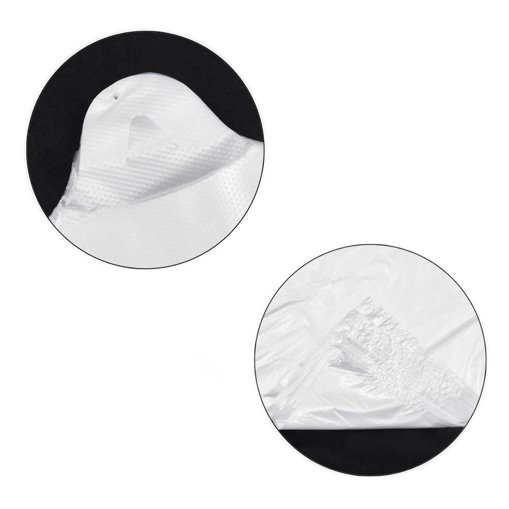 LazyMe T Shirt Bags Plastic Grocery Bags with Handles for Merchandise and Supermarket, Bolsas De Plastico Para Negocio, 12 x 20 Inch (White, 100Pcs)