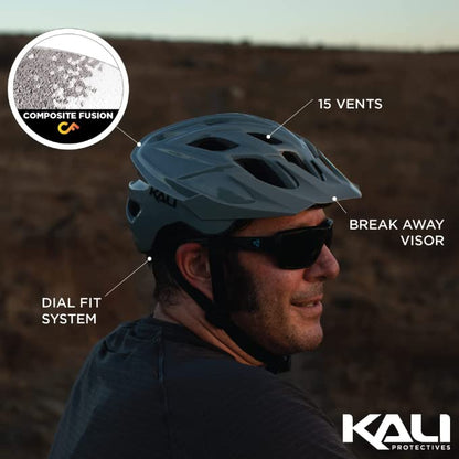 Kali Protectives Chakra Solo Half Size Cycling Helmet, Solid Black, S/M