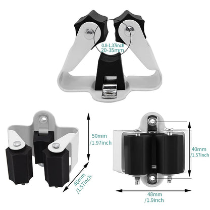 3-H Broom Hanger,Mop Holder Wall Mount 30 Pack, Broom Holder Wall Mount for Hanging and Organizing Shovel,Rake,Brush,Yard Tools in Kitchen,Laundry Room,Bathroom,House(Black)