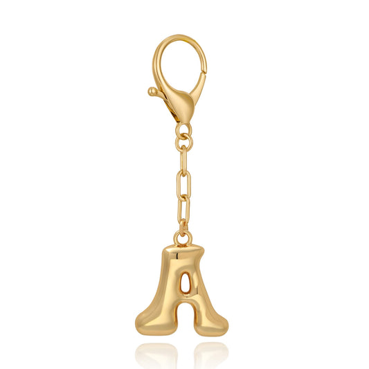 LILIE&WHITE Gold Keychain For Women With Letter Charm Gold Bag Charm Handbag Key Pendant Fashion Alphabet A Keychain Accessories Charms Jewelry Gift