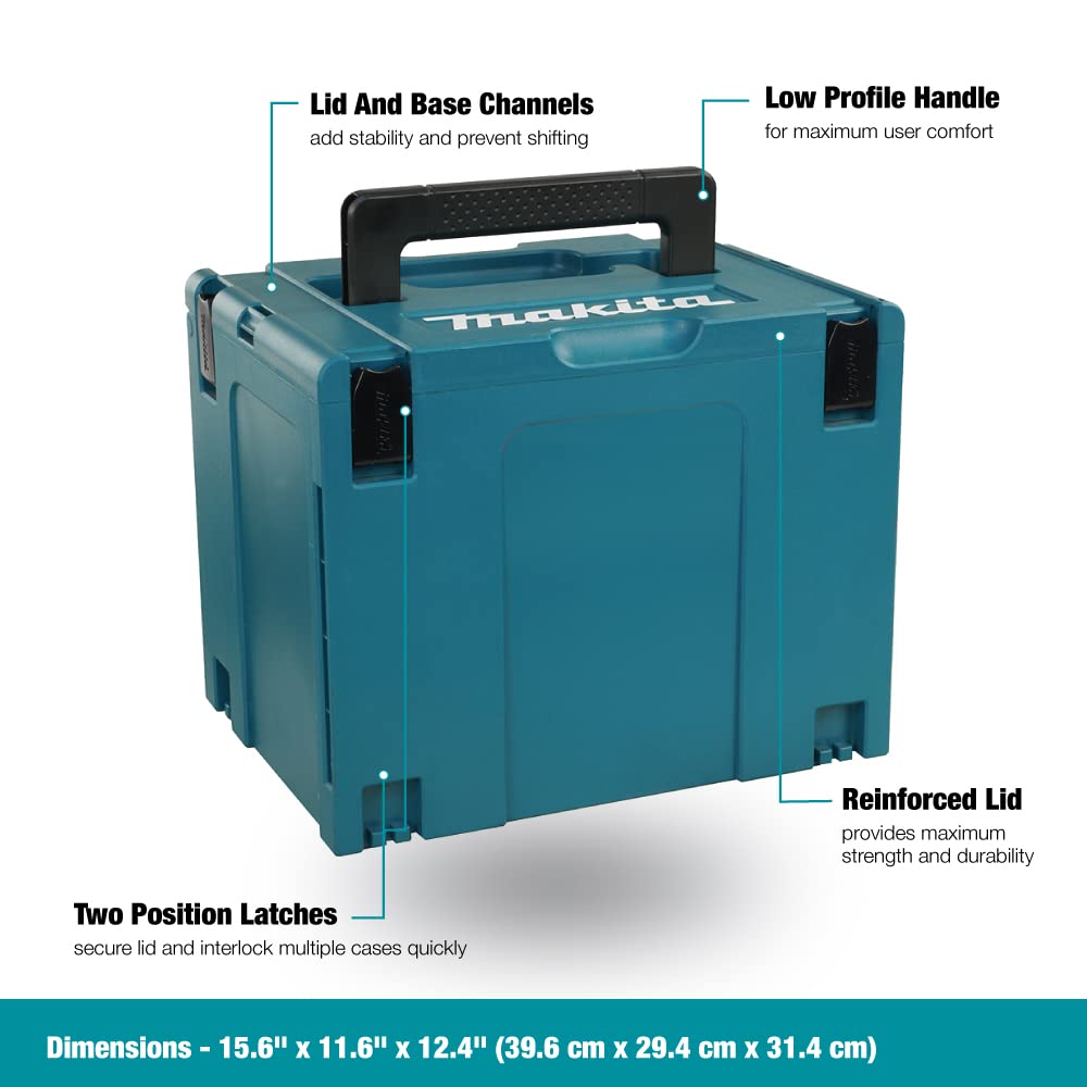 Makita 197213-3 Interlocking Case, X-Large/12-1/2" x 15-1/2" x 11-5/8"