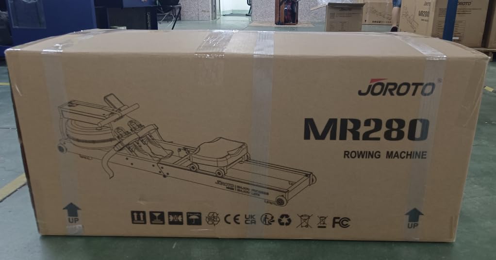 JOROTO Water Rowing Machine for Home Use, Foldable Rower Machine 330lbs Weight Capacity with Bluetooth Monitor, Phone Holder