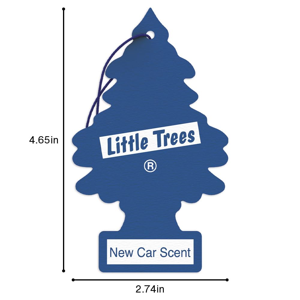 LITTLE TREES Air Fresheners Car Air Freshener. Hanging Tree Provides Long Lasting Scent for Auto or Home. New Car Scent, 24 Air Fresheners