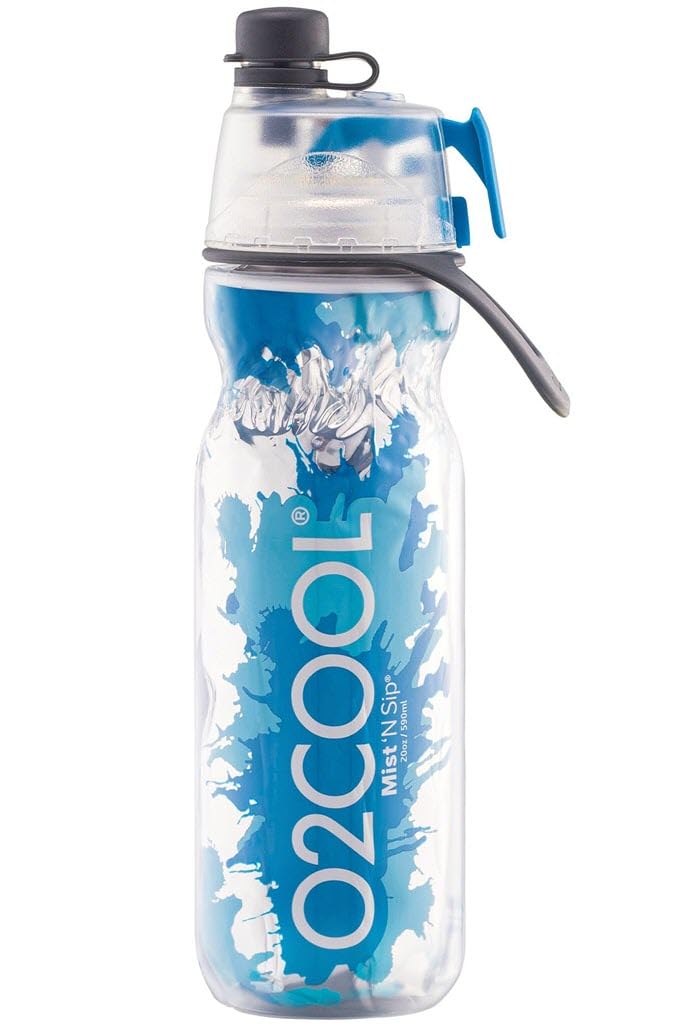 O2COOL ArcticSqueeze Insulated Mist 'N Sip Squeeze Bottle 20 oz., Blue/Blue Splash