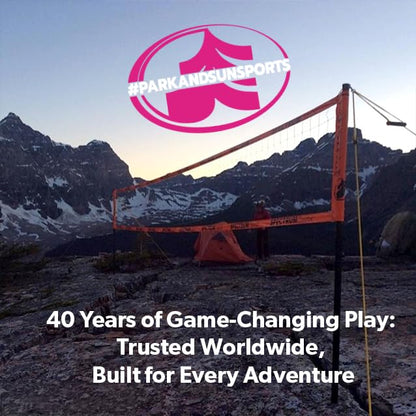 Park & Sun Sports Spectrum Classic: Portable Professional Outdoor Volleyball Net System, Denim Blue