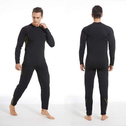 Men’s Thermal Underwear Set, Cold Weather Fleece Lined Sport Long Johns Base Layer Quick Drying Thermo for Hunting Skiing-M