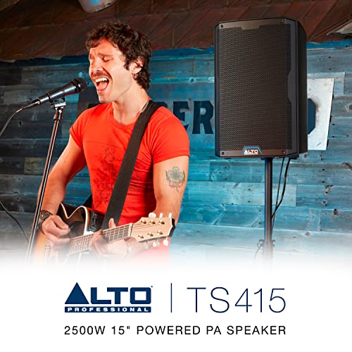 ALTO TS415 2500W 15" Powered PA Speaker with 3 Channel Mixer, Bluetooth Streaming, Wireless Loudspeaker Linking, DSP and ALTO App