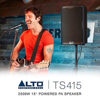 ALTO TS415 2500W 15" Powered PA Speaker with 3 Channel Mixer, Bluetooth Streaming, Wireless Loudspeaker Linking, DSP and ALTO App