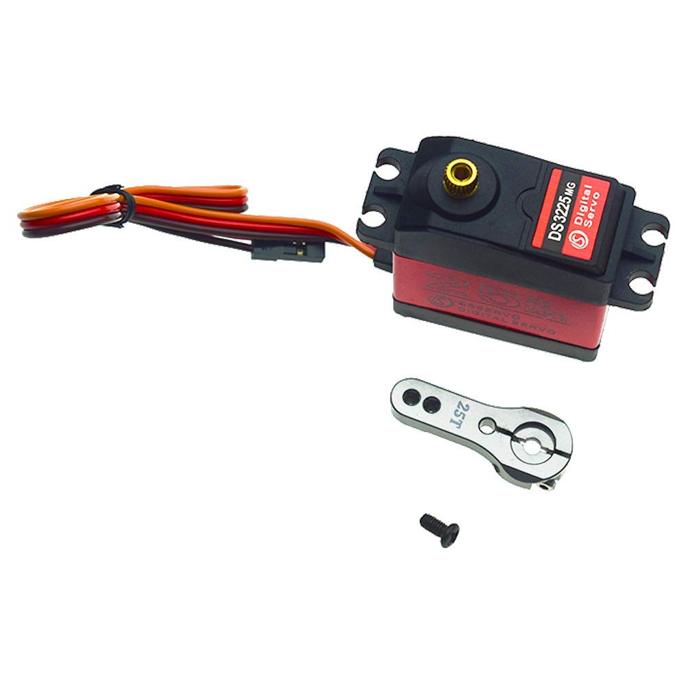ZOSKAY Servo High Torque Metal Gear Standard Digital Servo 25KG/0.13S 6.8V for 1/8 1/10 RC Cars (Control Angle 180)