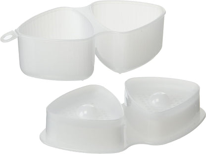 JapanBargain 1761, Japanese Sushi Mold Rice Ball Maker, Triangle Shape, Non Stick, White Color, Made in Japan