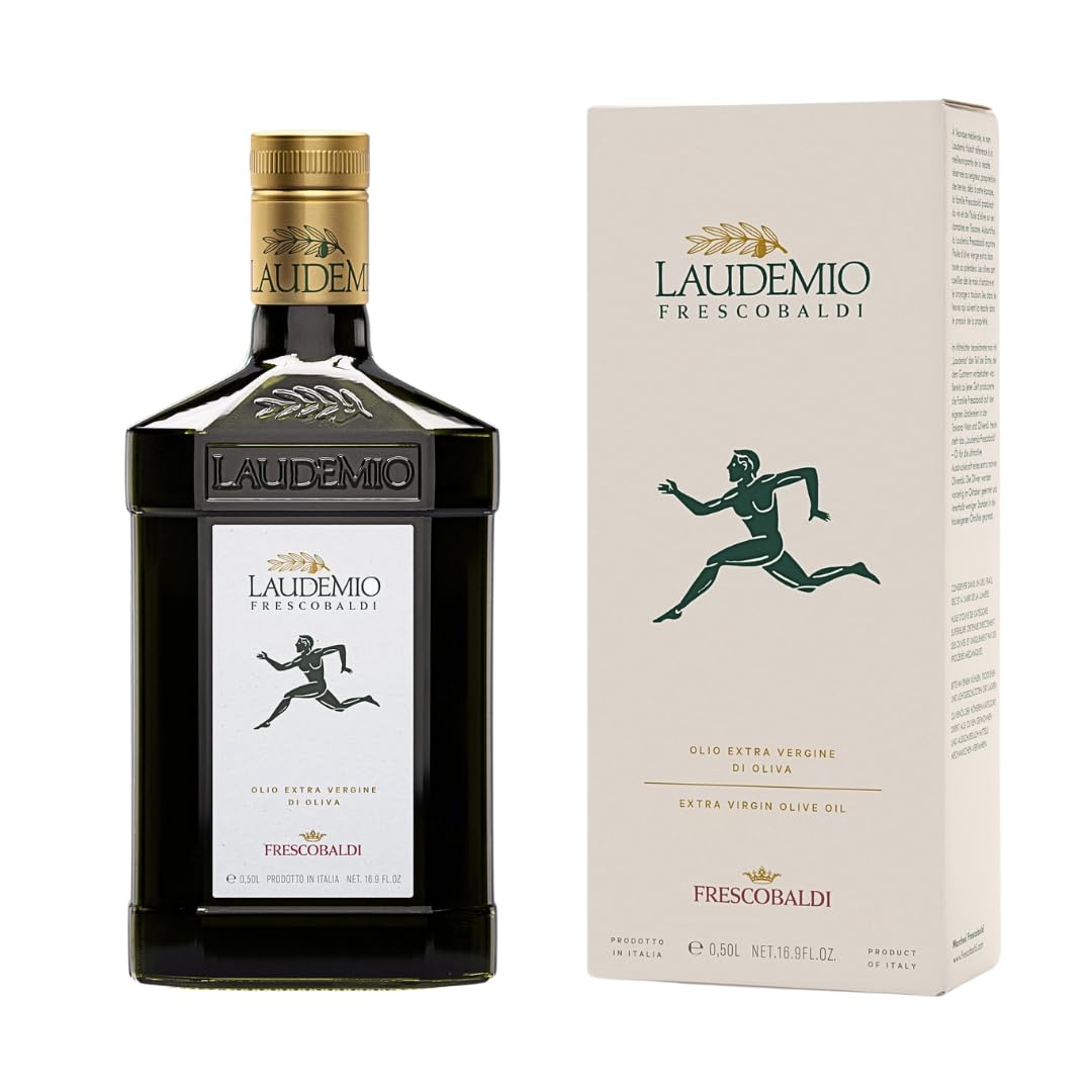 FRESCOBALDI Laudemio Extra Virgin Olive Oil, 16.9 FL Oz, 500ml, Premium, Award Winning Product of Tuscany, Italy, Fruity & Peppery Flavor, Smooth & Robust Low Acidity, Rich in Polyphenols
