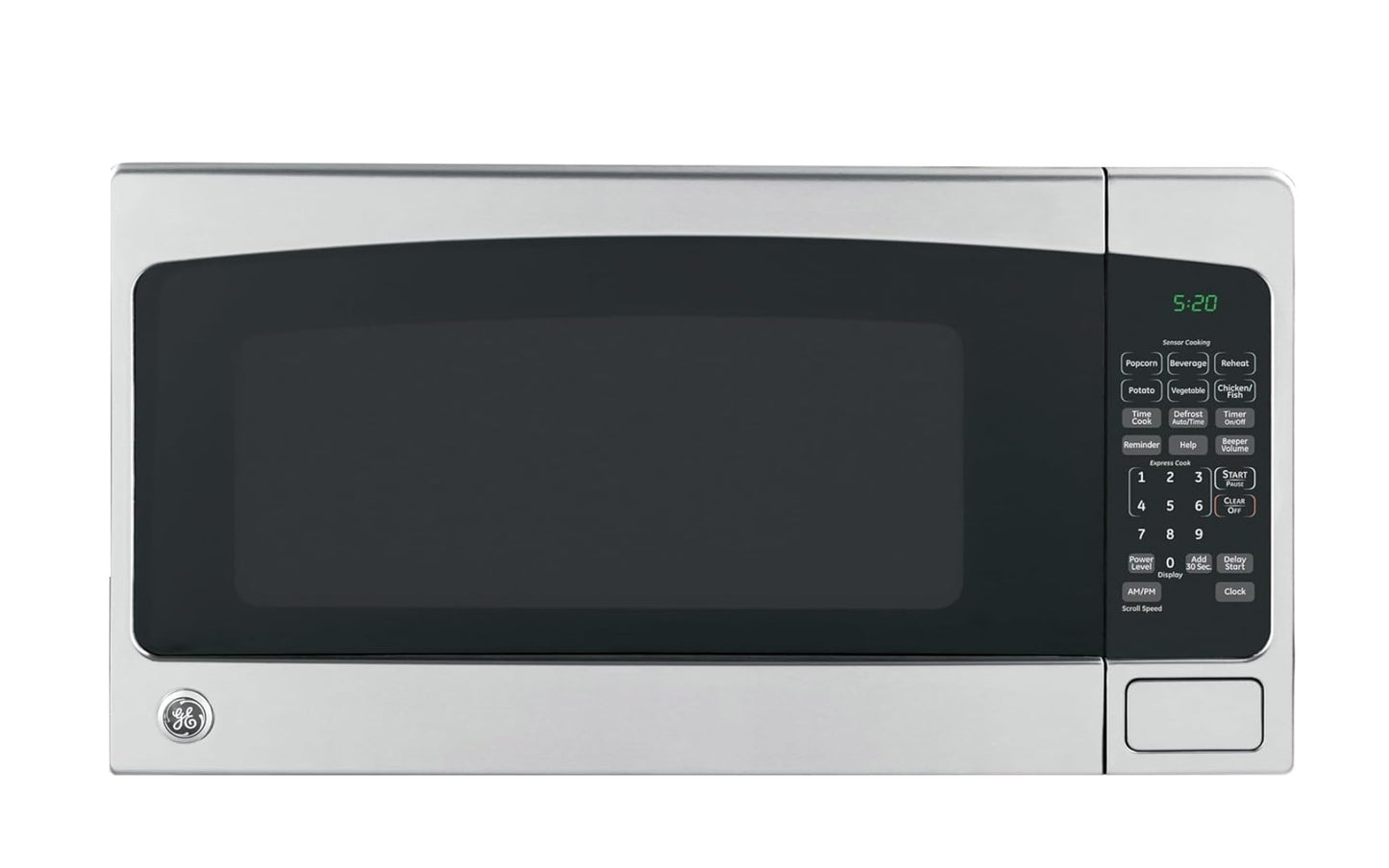 GE GCST07N1WSS Microwave Oven, 700-watt 6 Auto Cooking Settings, Child-Lock Technology, Kitchen Essentials for The Countertop, Dorm Room or Apartment, 0.7 Cu. Ft, Stainless Steel