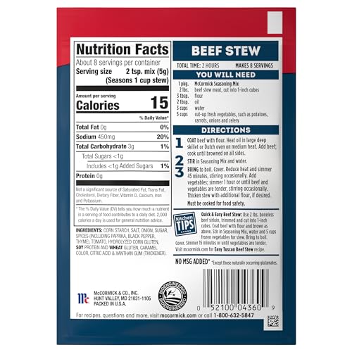 McCormick Beef Stew Seasoning Mix, 1.5 oz