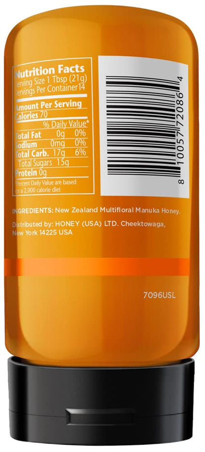 MANUKA DOCTOR - MGO 30+ SQUEEZY Manuka Honey Multifloral, 100% Pure New Zealand Honey. Certified. Guaranteed. RAW. Non-GMO (10.58 oz)