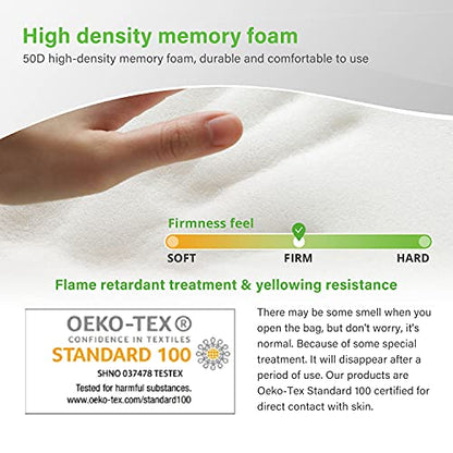 LargeLeaf Extra Thick 2 inches Ergonomic Office & Gaming Chair with Memory Foam Armrest Pads - 2-Piece Set