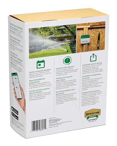 Rain Bird ARC6 App-Based Indoor Smart Irrigation WiFi Timer/Controller, 6-Zone/Station, EPA WaterSense Certified, Compatible with Alexa