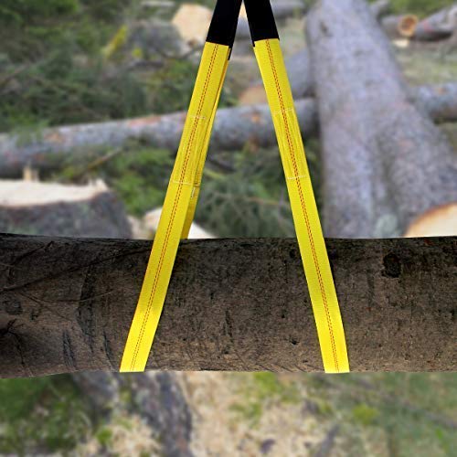 Lift Sling Straps, JCHL 6.5'X2 Heavy Duty Flat Eye Lift Sling 13,000 lbs Capacity Lifting Straps Nylon Tree Saver Recovery Strap Web Sling Winch Strap 2-Pack