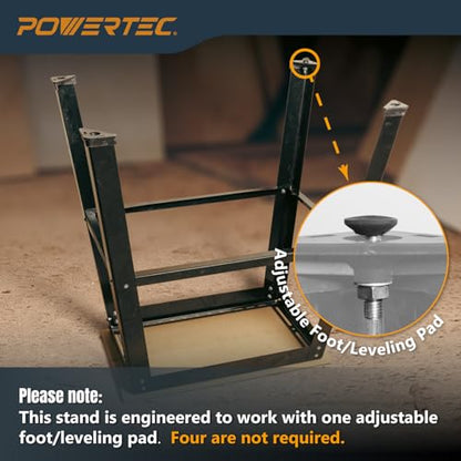 POWERTEC Tool Stand, MDF Split Top Expands to 20"x25", 32" Work Height Power Tool Stand for Drill Press, Belt Sander, Bench Grinder, Band Saw, Scroll saw, and Planer (UT1002)