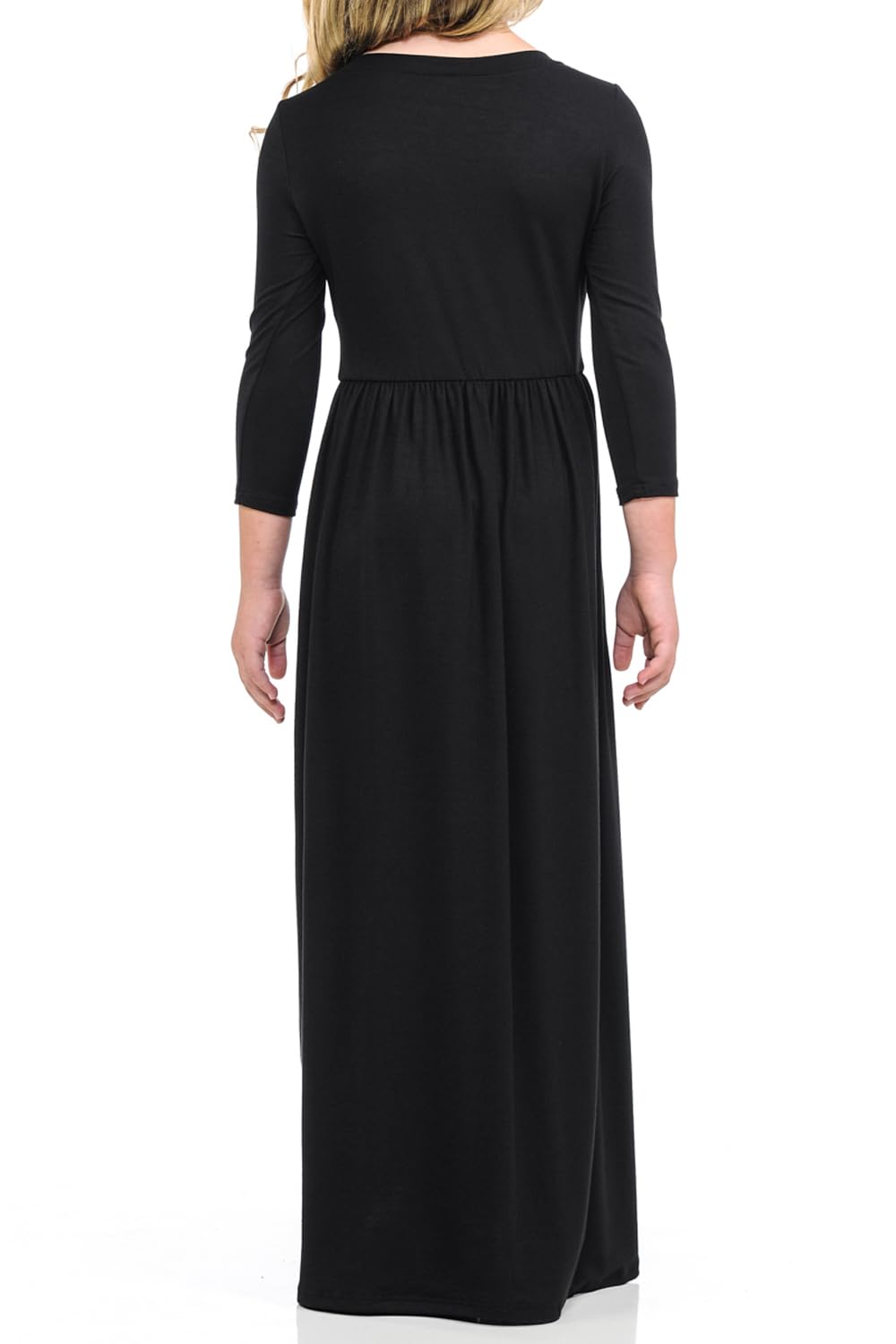 Pastel by Vivienne Honey Vanilla Girls' Fit and Flare Maxi Dress Medium 7-8 Years Black