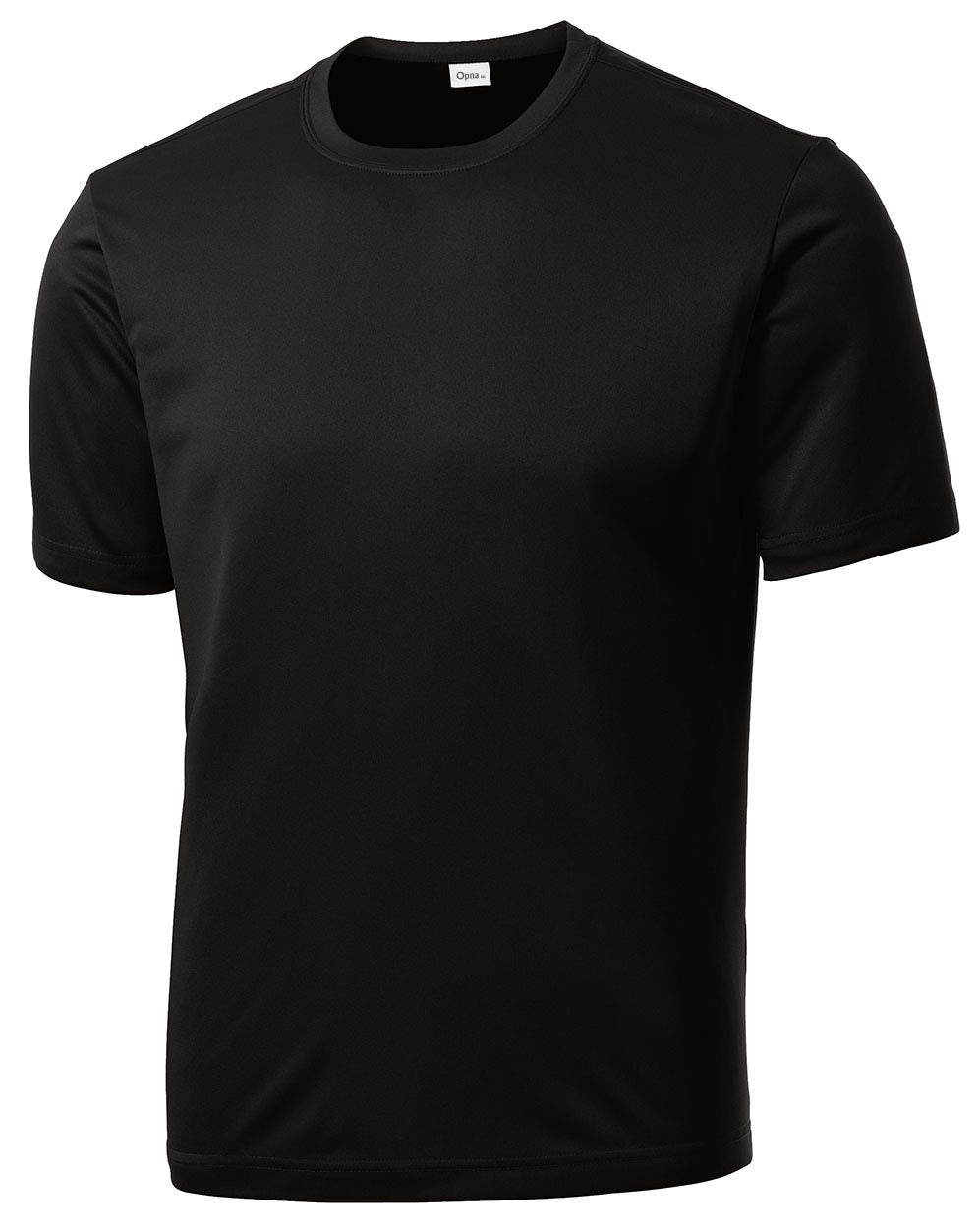Opna Men's Big & Tall Short Sleeve Moisture Wicking Athletic T-Shirts Regular Sizes & XLT's Black