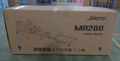 JOROTO Water Rowing Machine for Home Use, Foldable Rower Machine 330lbs Weight Capacity with Bluetooth Monitor, Phone Holder