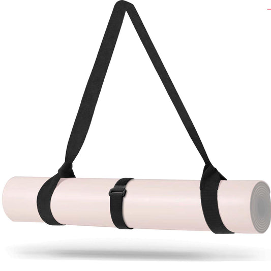 MRZZATA Yoga Mat Carrier Strap - Adjustable Thick and Wide Strap for Carrying Mat or Stretching, Black