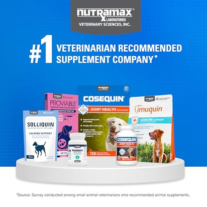 Nutramax Cosequin for Dogs Joint Health Supplement, Contains Glucosamine, Plus Chondroitin, MSM and Omega-3s, Supports Joint and Skin and Coat Health, Soft Chews, 120 Count