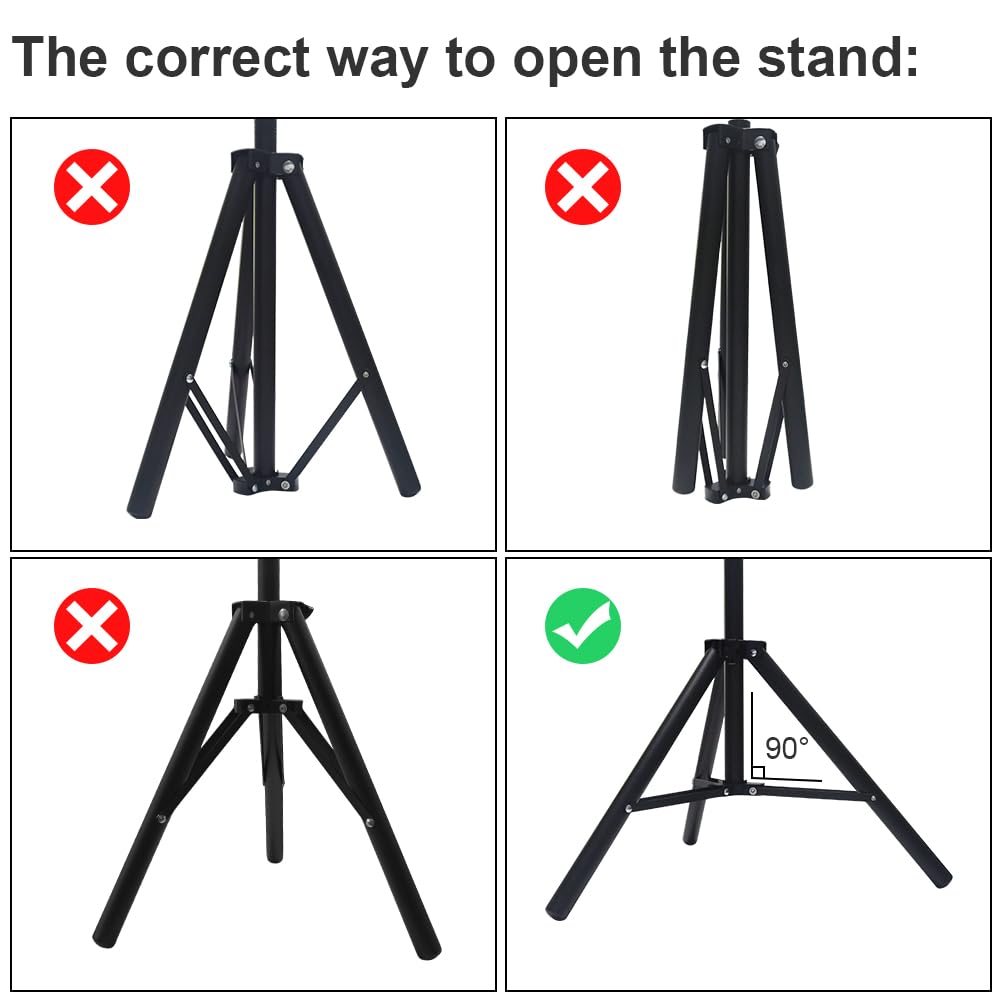 Lejiada 150" Portable Projector Screen with Stand, Foldable & Anti-Crease, HD 4K Movie Screen for Outdoor/Indoor Use, Home Theater, Parties & Business Presentations - Includes Carry Bag