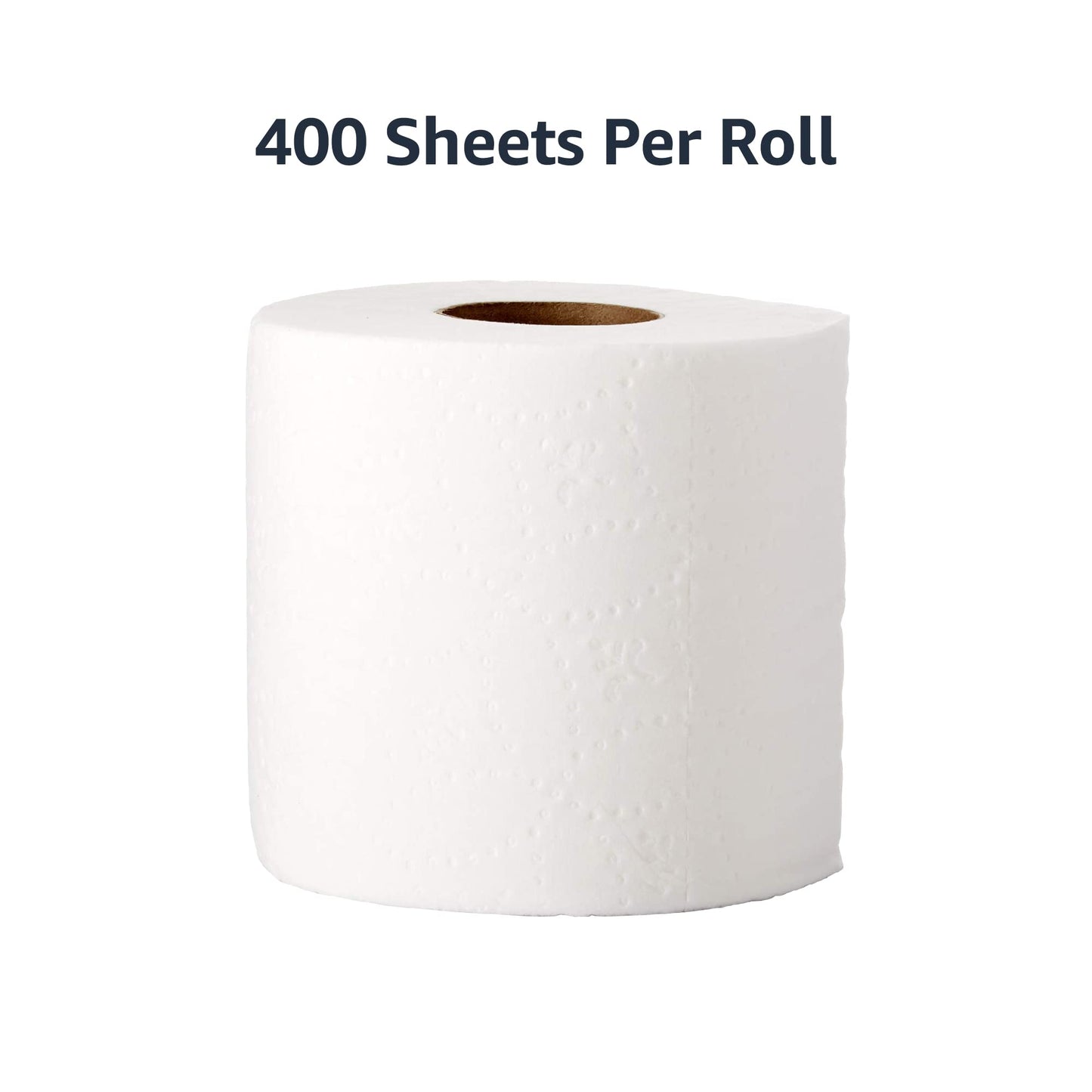 AmazonCommercial 2-Ply Ultra Plus Toilet Paper/Bath Tissue, Septic Safe, FSC Certified, Unscented, 400 Sheets per Roll, 80 Individually Wrapped Rolls
