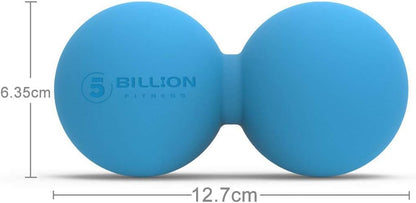 5BILLION FITNESS Peanut Massage Ball - Double Lacrosse Massage Ball & Mobility Ball for Physical Therapy - Deep Tissue Massage Tool for Myofascial Release, Muscle Relaxer, Acupoint Massage