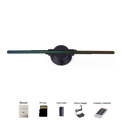 3D Hologram Fan, Hologram Fan Projector Screwless Led Lights with App and WiFi, HD LED 2000*1444PX Resolution, and Bluetooth for Bar, Shop, Halloween, Christmas(16.5 " (WiFi+remote control+Bluetooth)）