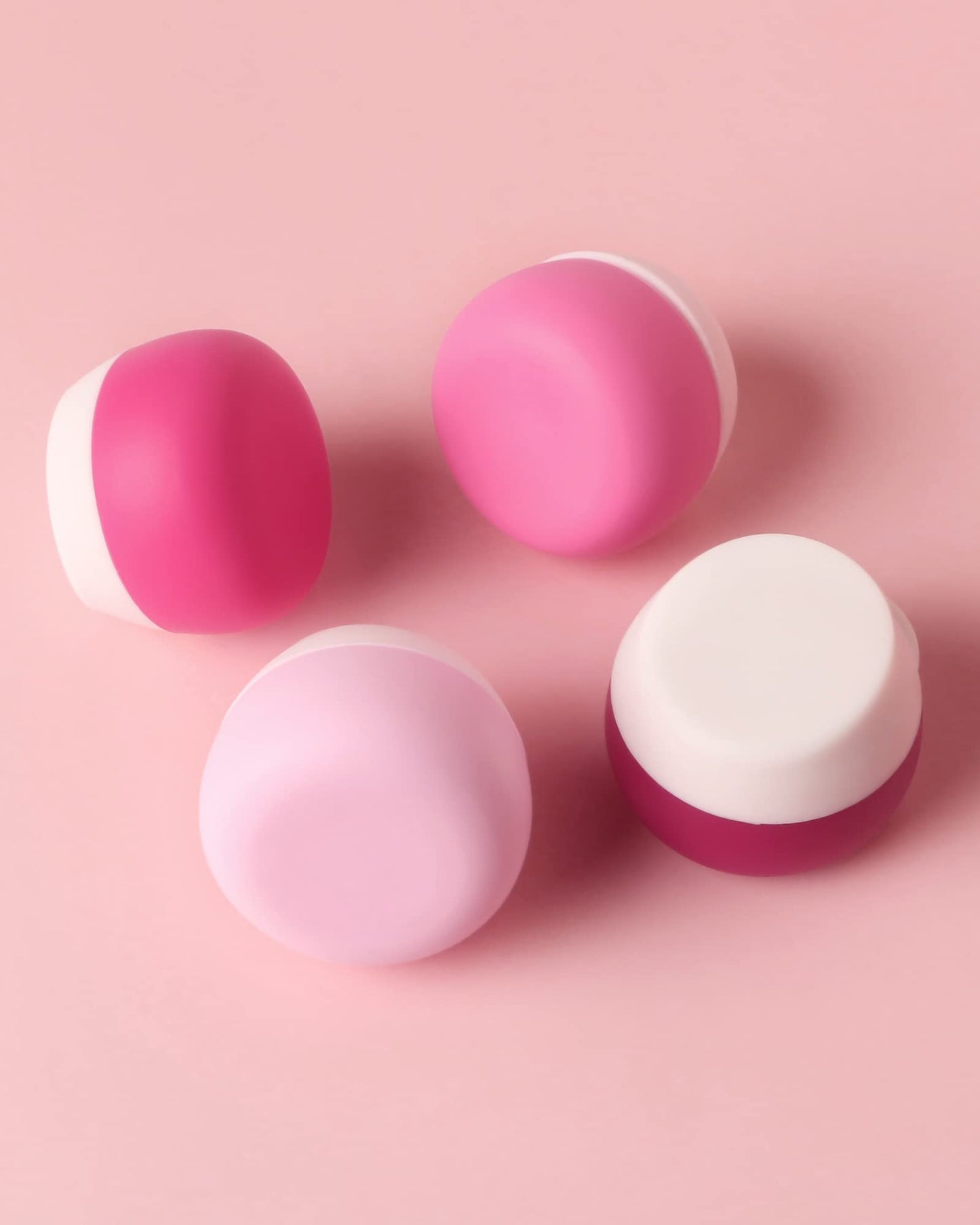 Gemice Silicone Cream Jars, TSA Approved Travel Size Containers - Leak-proof Travel Accessories with Lid for Cosmetic Makeup Face Body Hand Cream (4 Pieces)