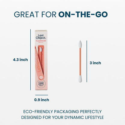 LastSwab® Reusable Cotton Swabs for Gentle and Eco-Friendly Beauty Routines - The Sustainable Alternative to Single-Use Q Tips - Zero Waste & Easy to Clean - Comes with a Convenient Travel Case Holder