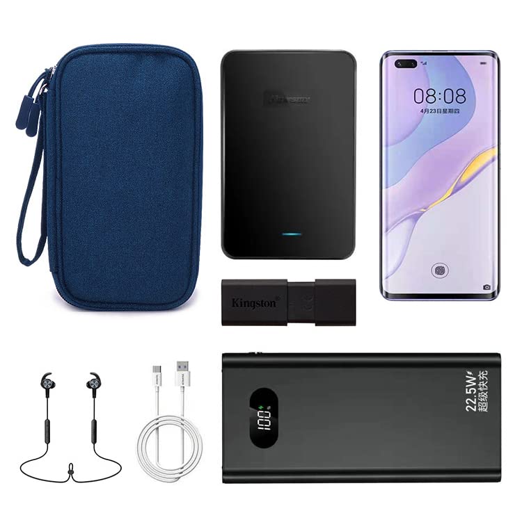 eYistar Diabetic Supplies Travel Case Organizer for Test Strips, Lancets, Needles, Lancing Device, Glucose Meter, Alcohol Wipes, Insulin Pens, Syringes, Diabetes Testing Kit Storage Bag (Blue)