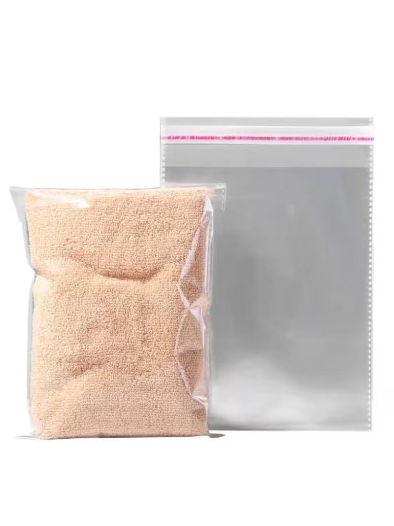 100 Pieces (9x12 Inch) Clear Plastic Bags for Packaging, Clothing & T-Shirts Strong Packing Self Adhesive Cellophane Bag