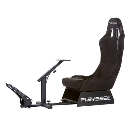 Playseat Evolution Sim Racing Cockpit | Comfortable & Adjustable | Compatible with All Steering Wheels & Pedals on The Market | Supports PC & Console | Racing Suede Edition