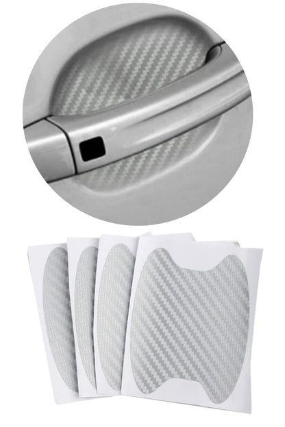 Pincuttee Car Door Handle Scratch Protector 4 Pack, Universal Fit Protective Films, Stickers and Decals Accessories (Gray-2)