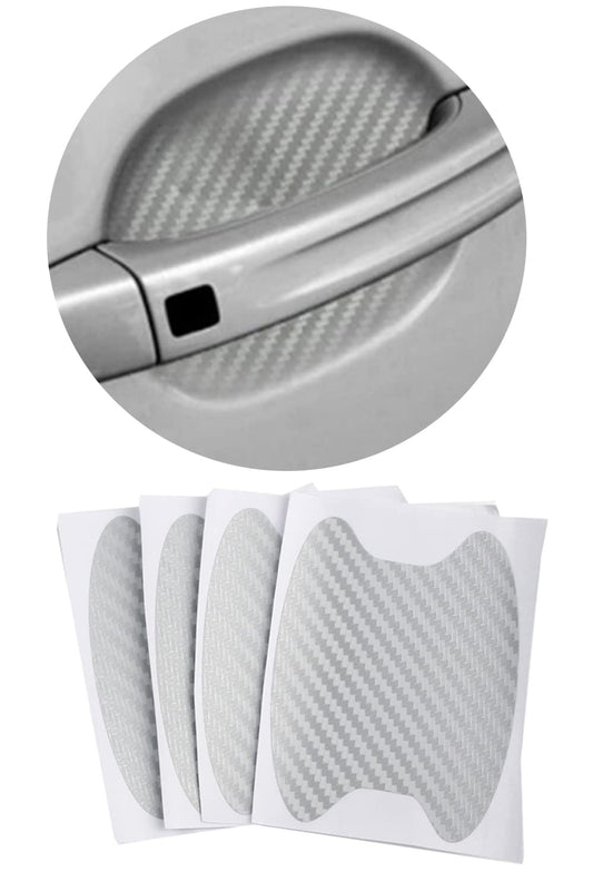 Pincuttee Car Door Handle Scratch Protector 4 Pack, Universal Fit Protective Films, Stickers and Decals Accessories (Gray-2)