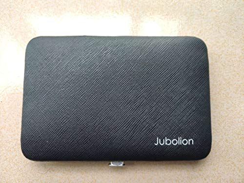 Manicure Set, Jubolion 19pcs Stainless Steel Professional Nail Clippers Pedicure Set with Black Leather Storage Case, Portable Grooming Kit for Travel or Home, Perfect Gifts Women and Men (Black)