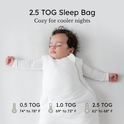 KYTE BABY Unisex Rayon made from Bamboo Sleep Bag for Babies and Toddlers, 2.5 Tog (M (0-6M), Navy)