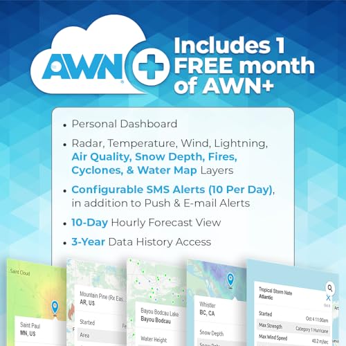 Ambient Weather WS-2000 Smart Weather Station with WiFi Remote Monitoring and Alerts